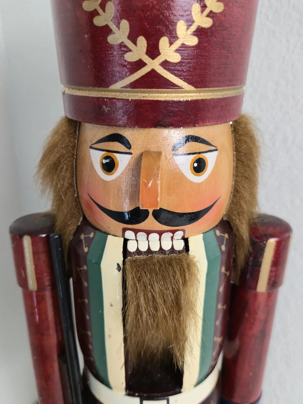 Vintage Wooden Soldier Nutcracker Guard Rifle Christmas Decor 20